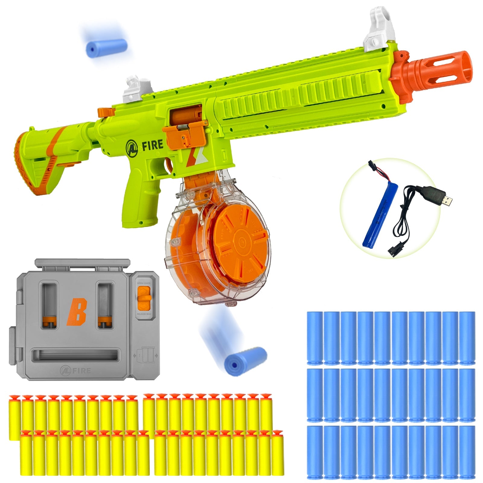 H416 Semi-Automatic Foam Dart Blaster – Shell Ejection, Rechargeable Battery & 22-Round Magazine